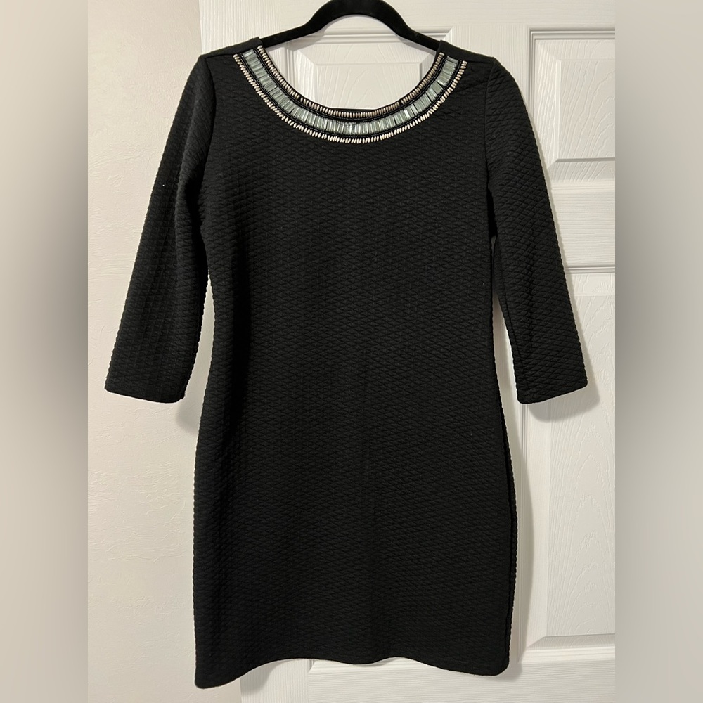 Ya Los Angeles black long sleeve body con dress - size Large